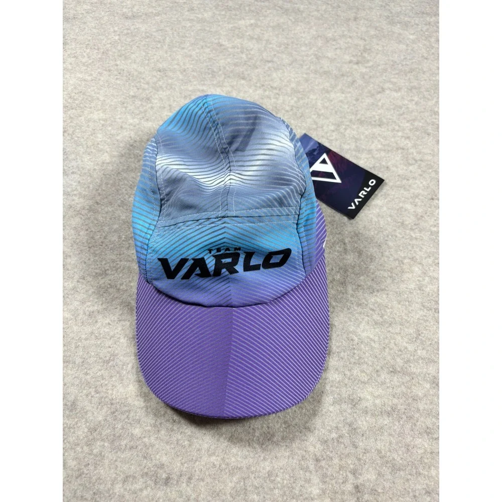 Varlo Sports Team Varlo Running Hat Blue Purple Gradient Performance Cap NWT